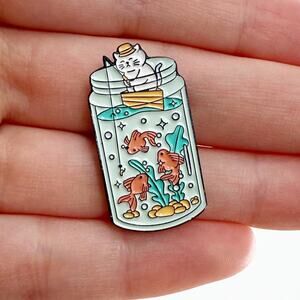 Fishing Cat Soft Enamel Pin